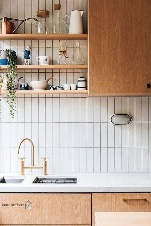 29 Kitchen Backsplash Ideas From Homes We Absolutely Love 5 Vertical Subway Tile Layout