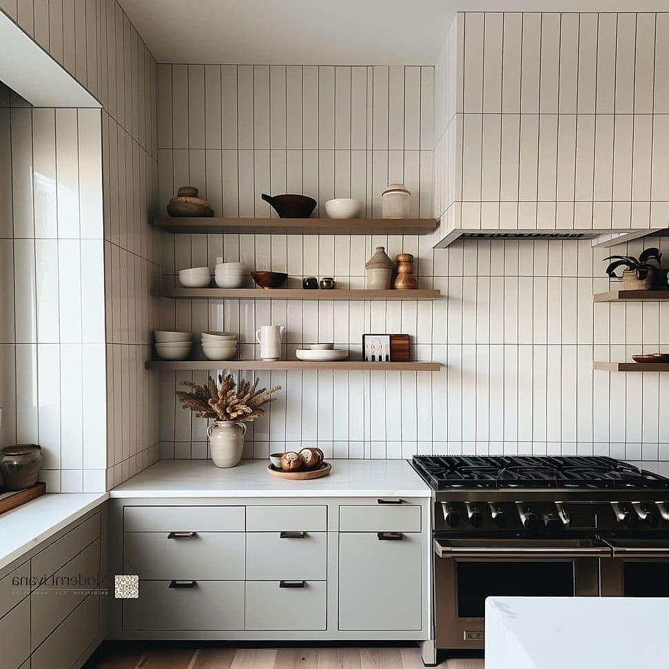 Vertical Subway Tile Layout