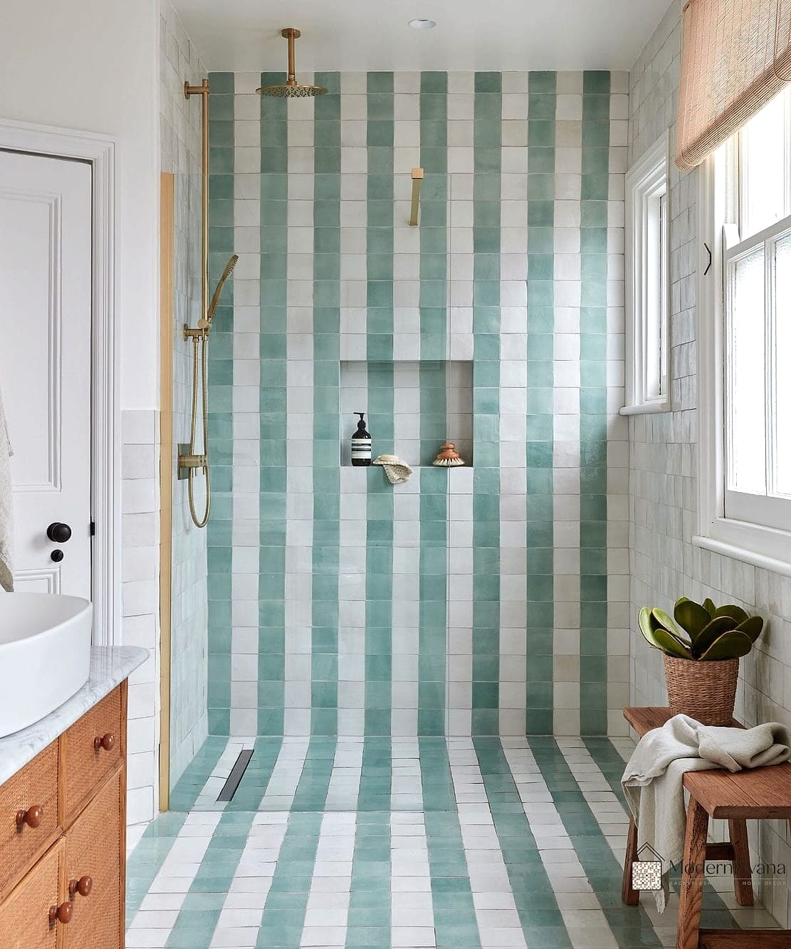 Vertical Tile Stripes for a Modern Statement