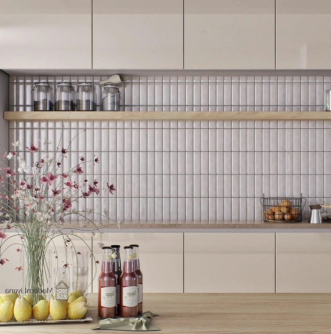 Vertical Tile Kitchen Backsplash