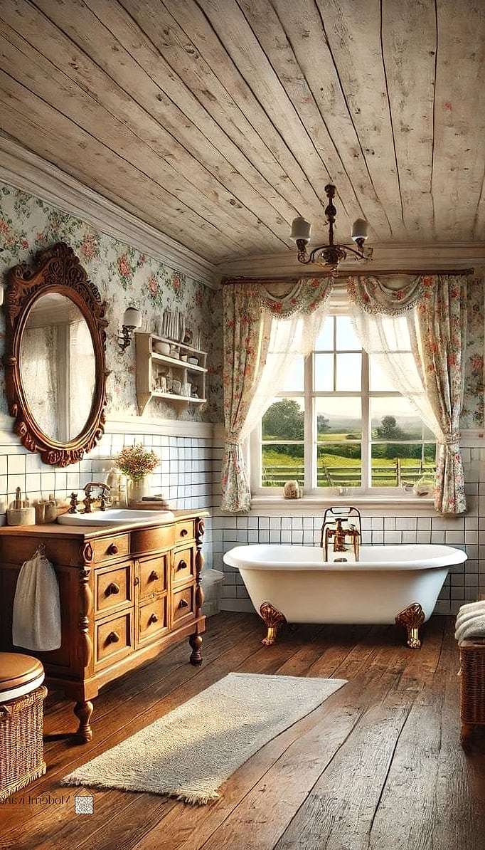 Vintage-Inspired Mirror With a Black Frame