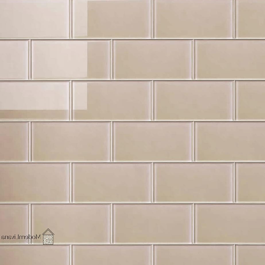 25 Modern Glass Tile Ideas That Look Expensive But Aren't 19 Warm Beige Glass Tile