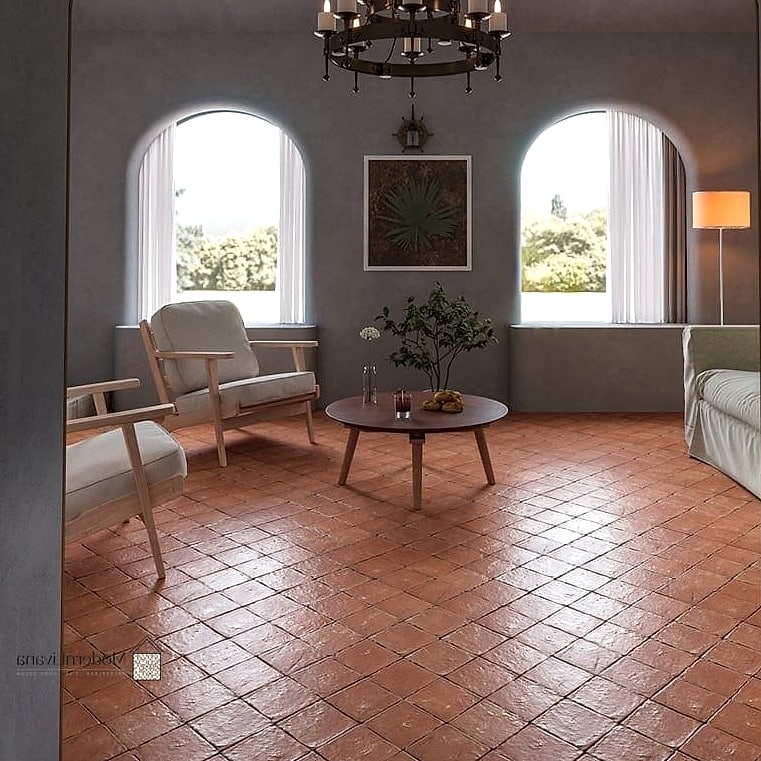 Warm Terracotta Square Tile