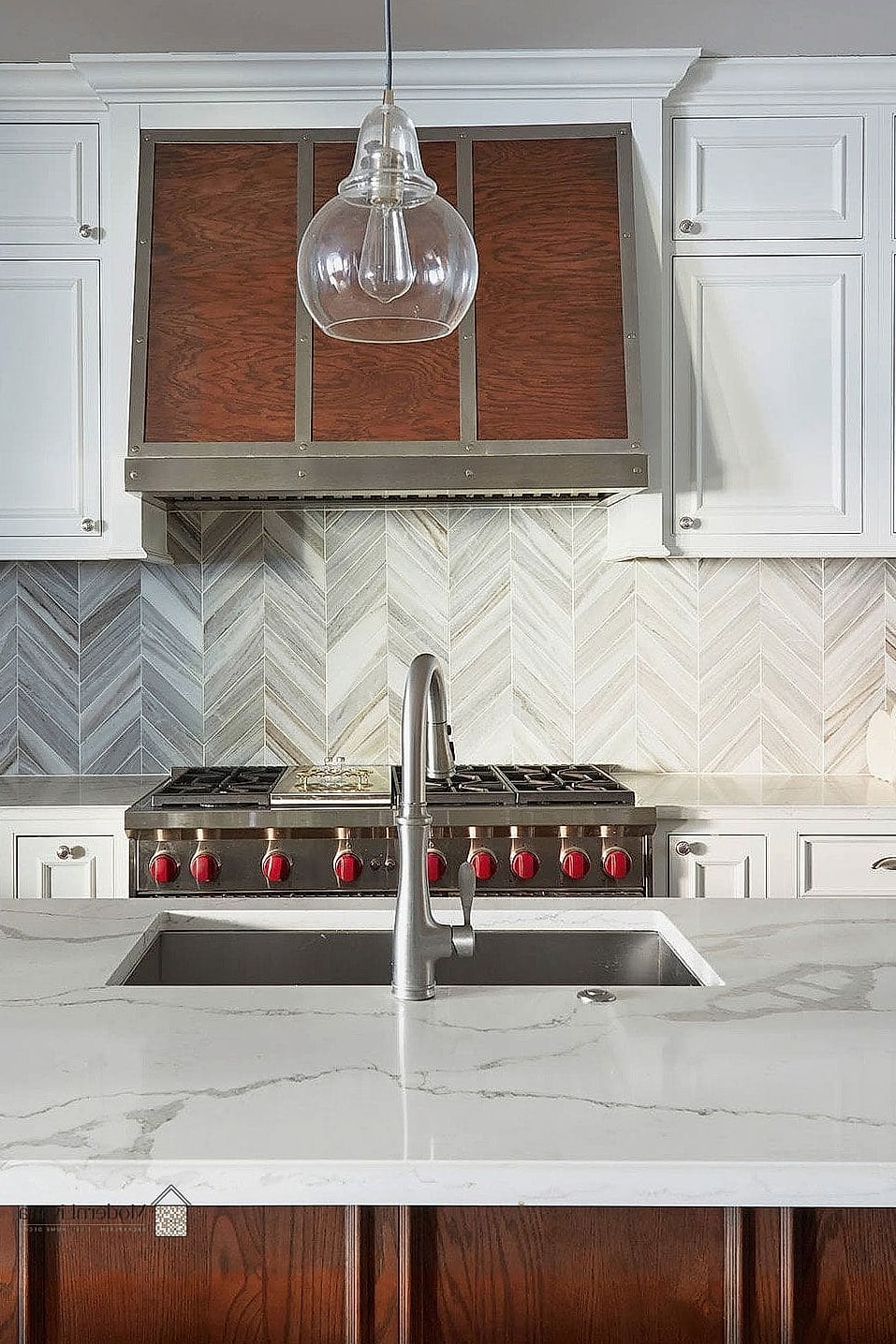 Warm-Toned Marble for Cozy Kitchens