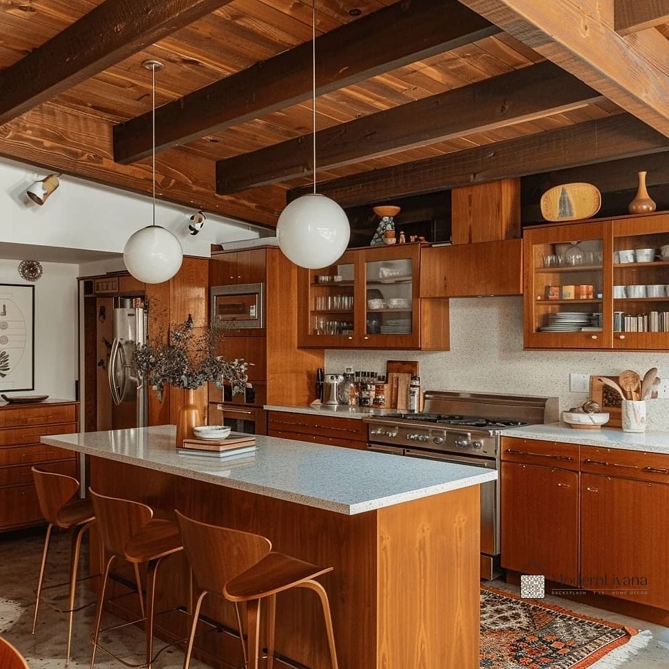 Warm Wood Open-Concept Pantries