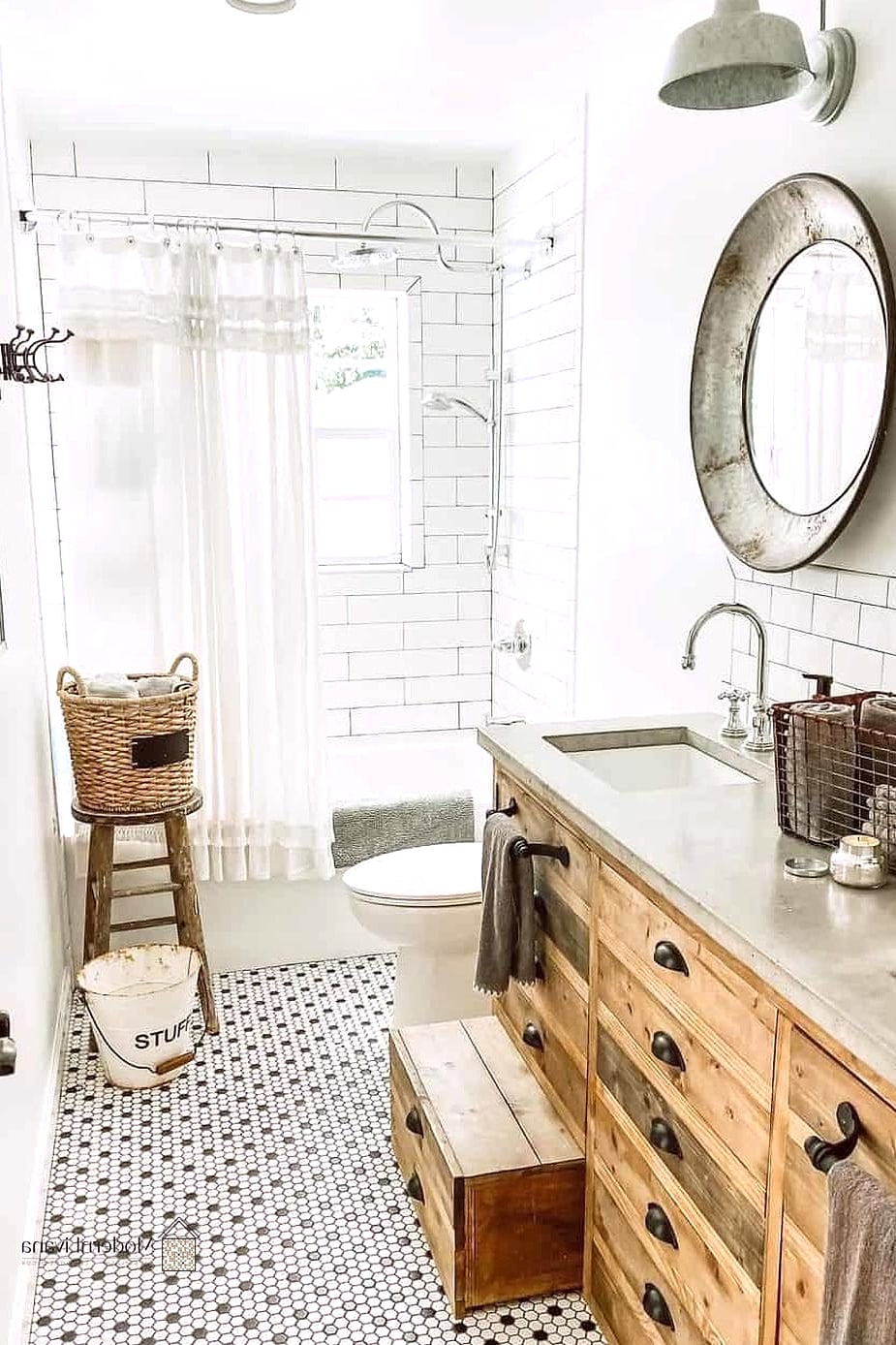 Warm Wood Vanity Combination