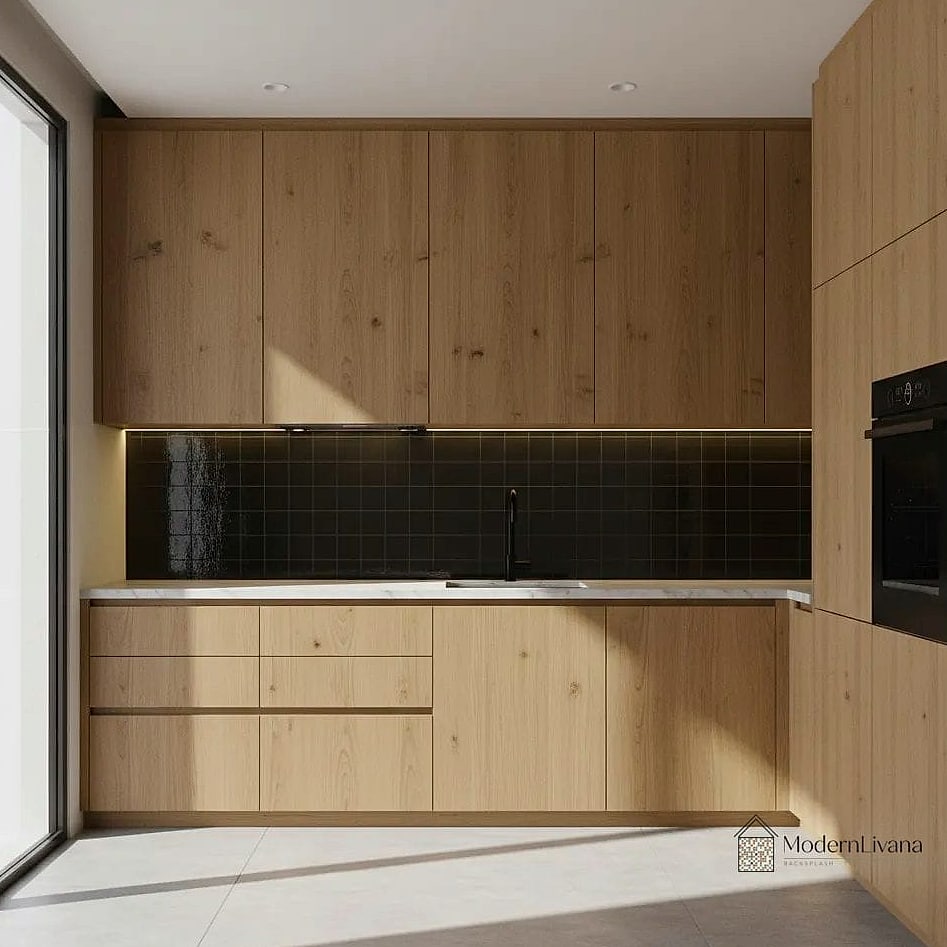 Warm Wood Slat Accent
