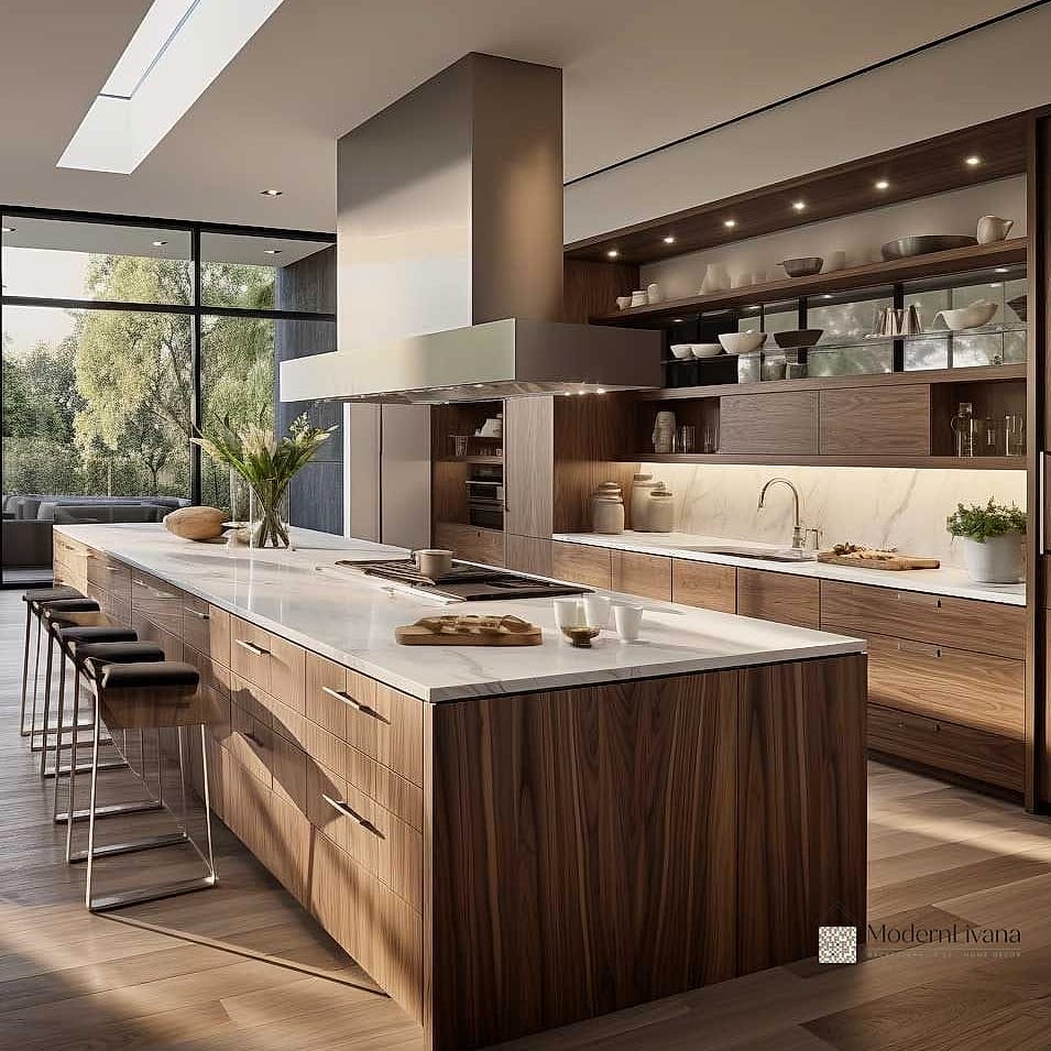 Warm Wood Cabinets