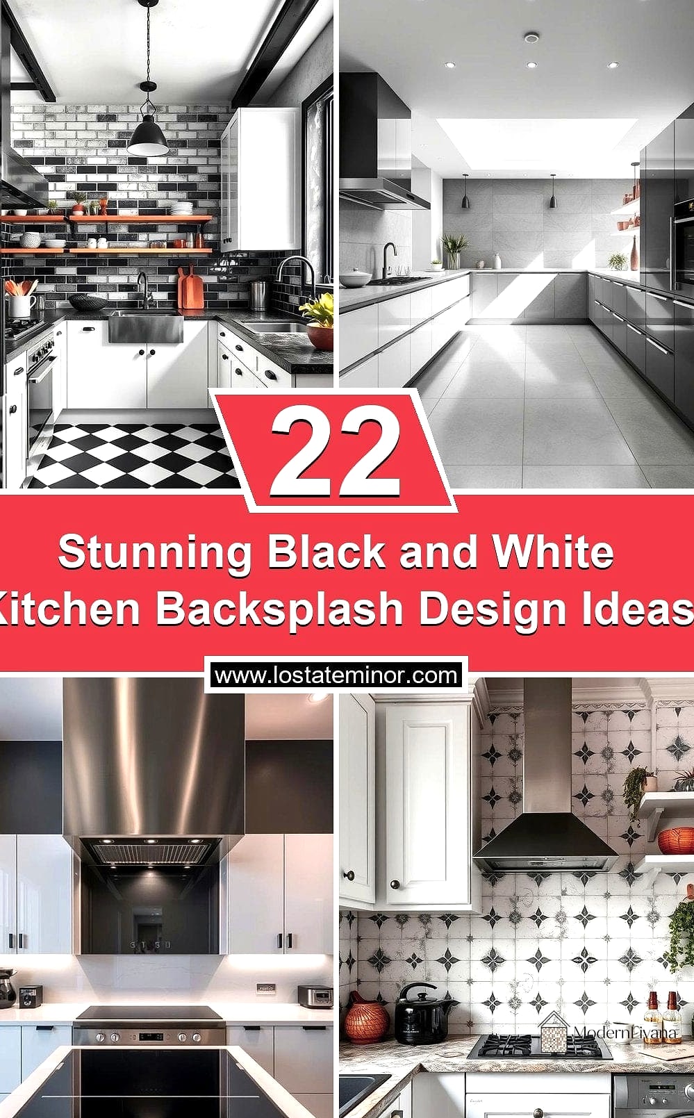 23 White Backsplash Ideas That Will Transform Your Space 19 White Backsplash with Black Accents