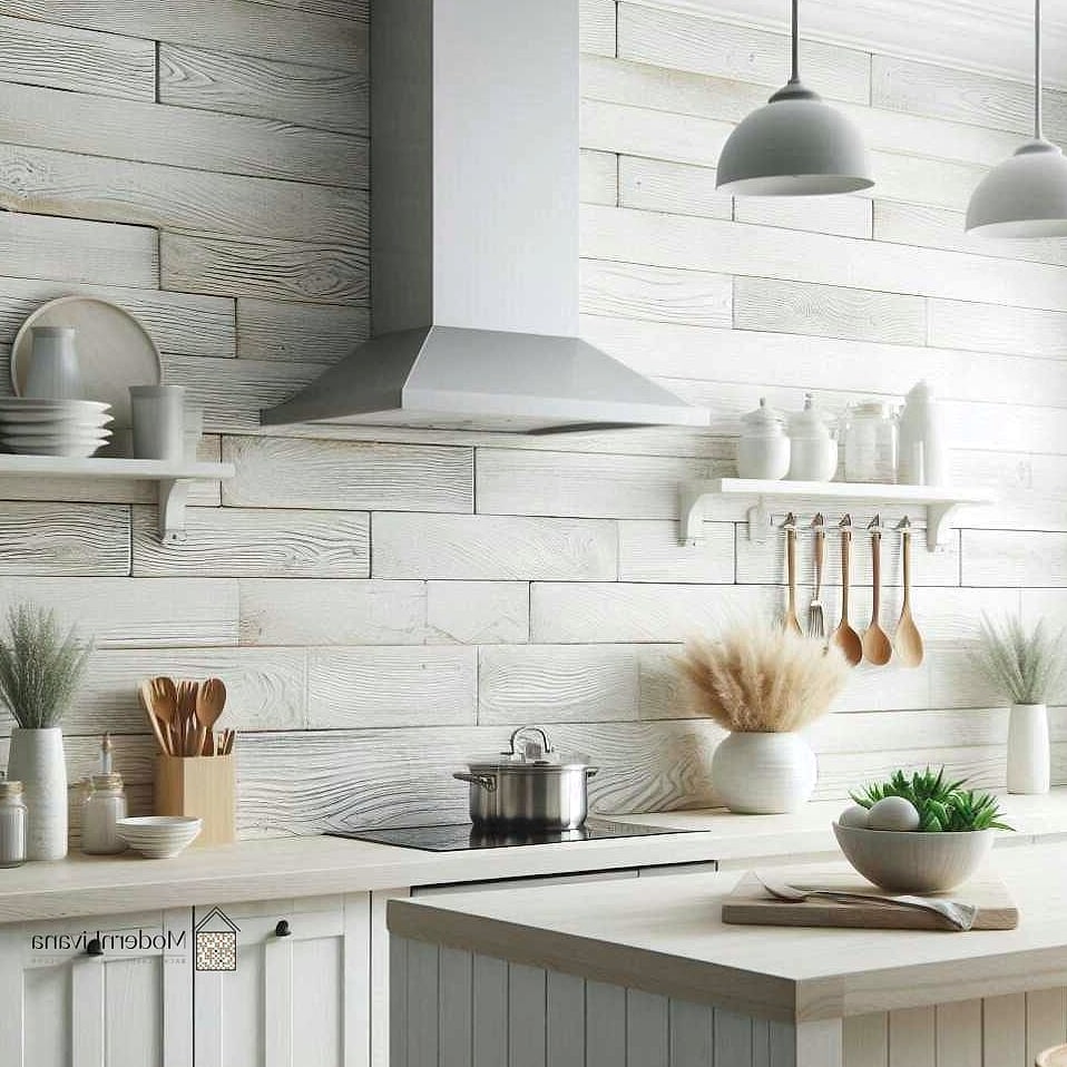 20 White Backsplash Ideas That Will Transform Your Space 11 White Backsplash with Warm Wood Accents