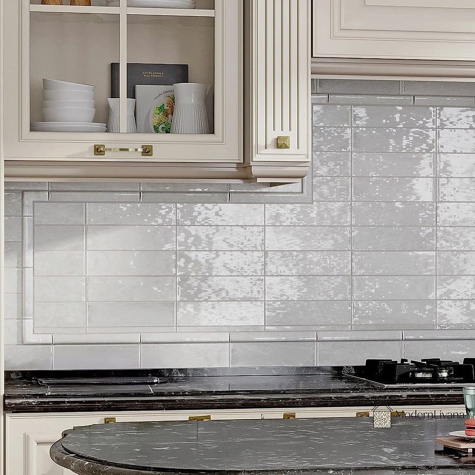 26 White Backsplash Ideas That Will Transform Your Space 14 White Ceramic Tile with Handmade Appearance