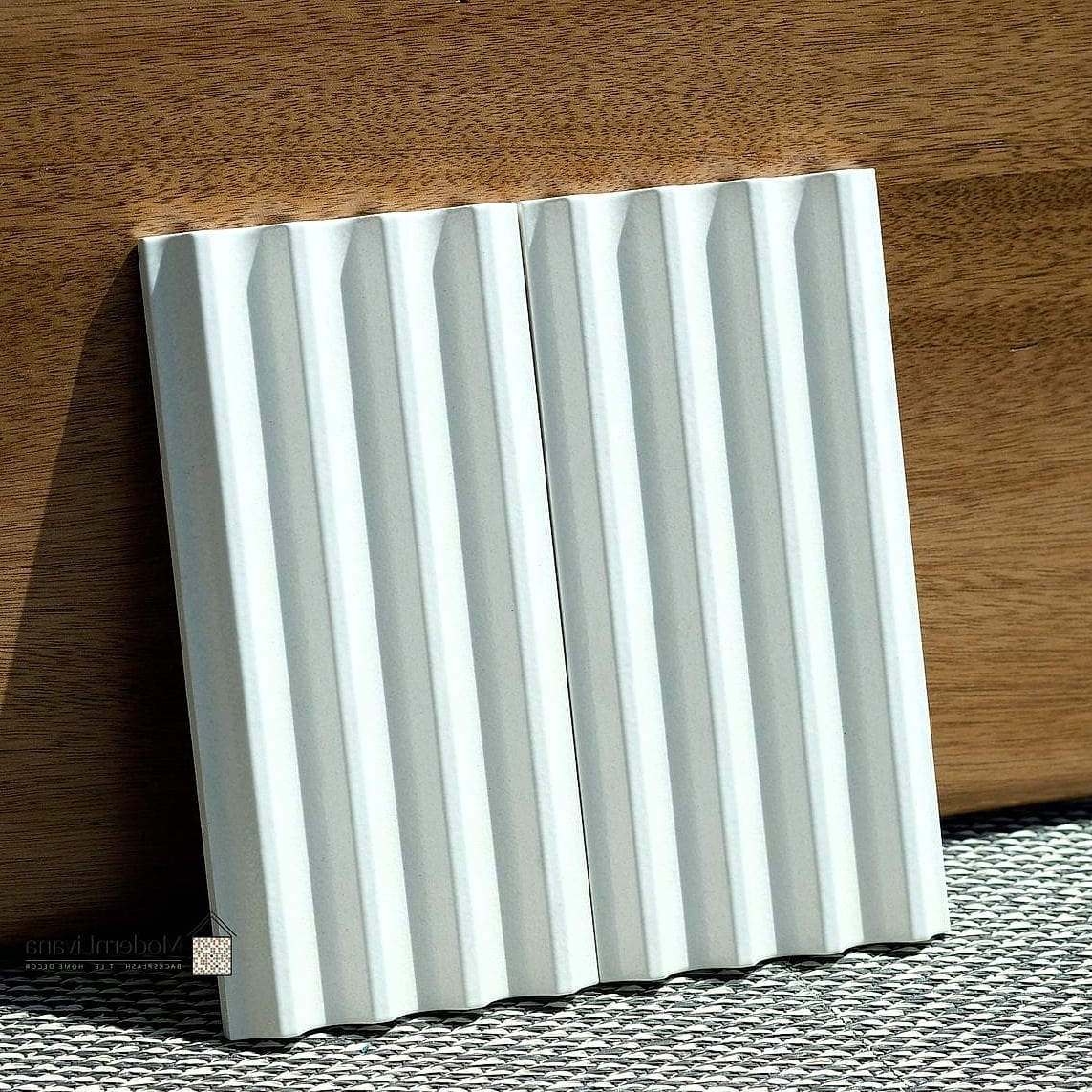 White Fluted Tile