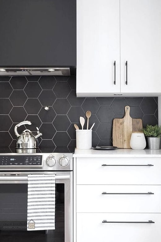 White Hexagon Tile