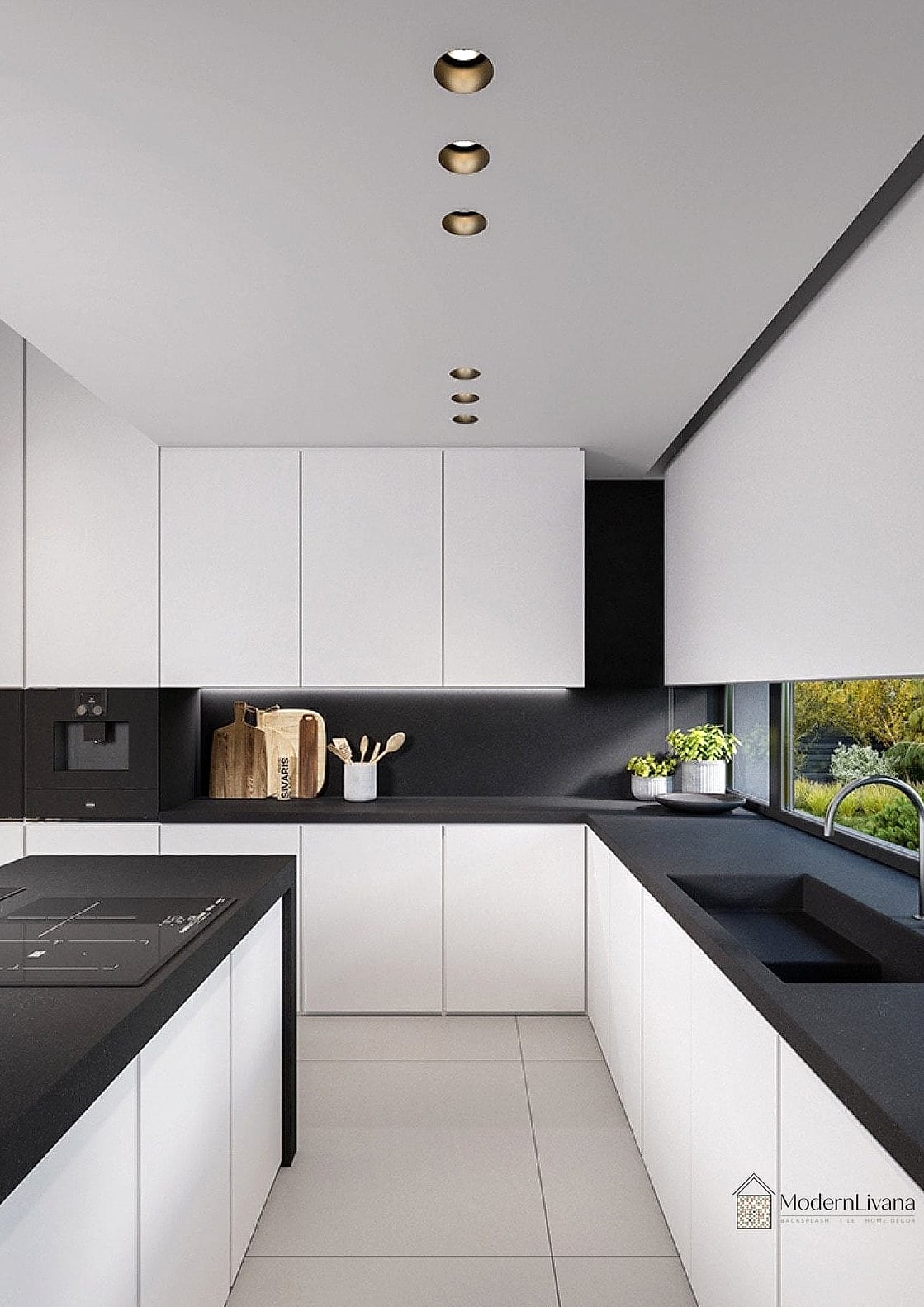 White Kitchens with Black Plumbing Fixtures