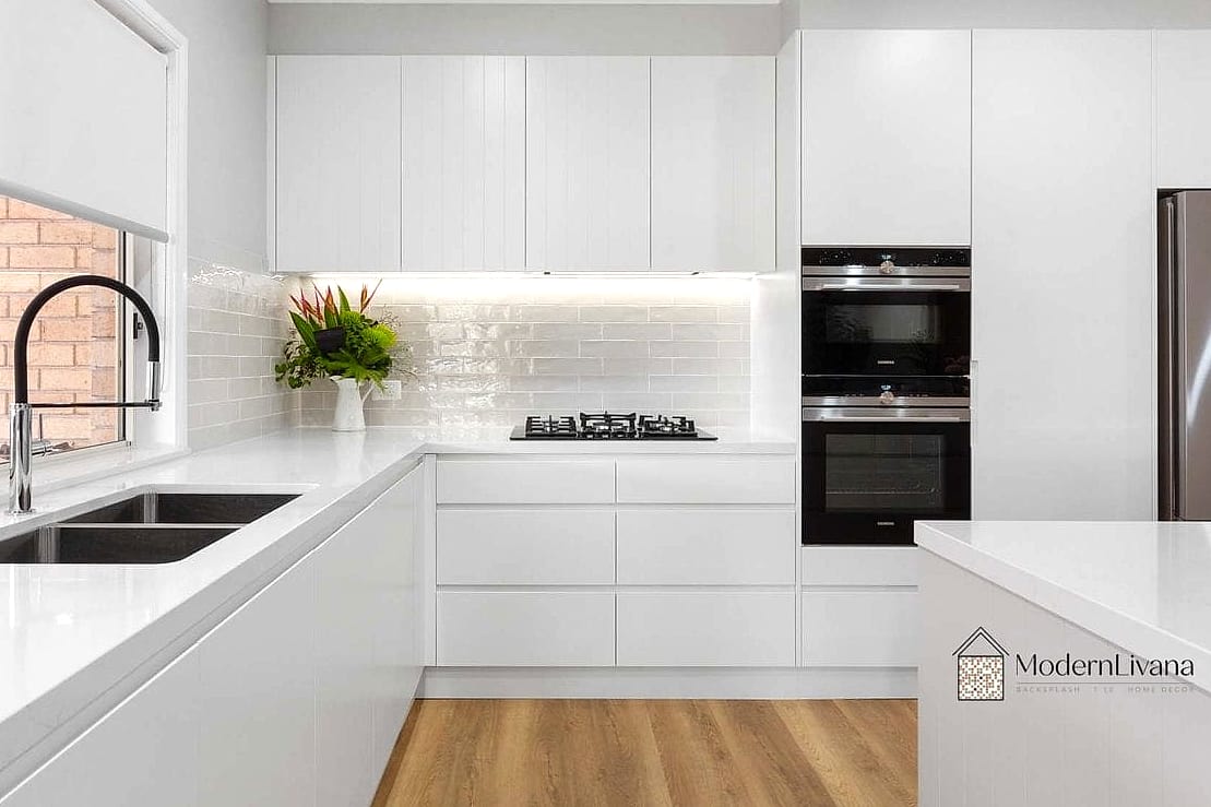 White Kitchens with a Built-In Banquette