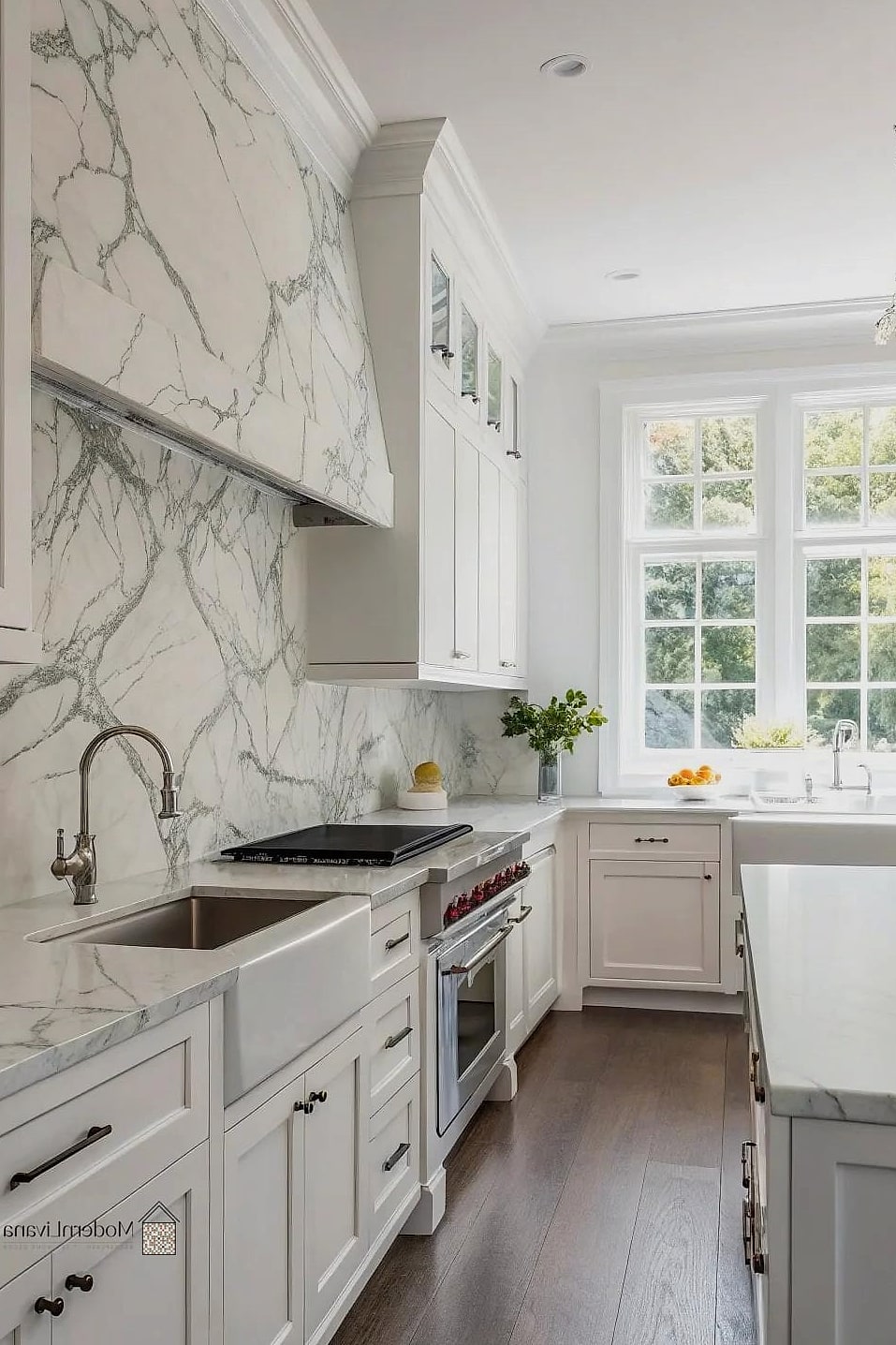 White Marble Subway Tile Combination