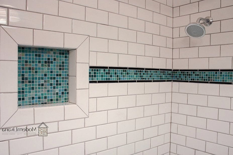 White Subway Tile Accent Wall