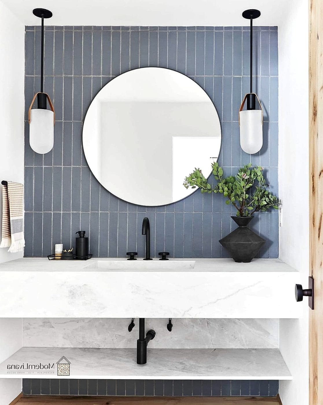 25 Stacked Subway Tile Ideas That Maximize Style and Function 3 White Tile with Charcoal Grout Contrast