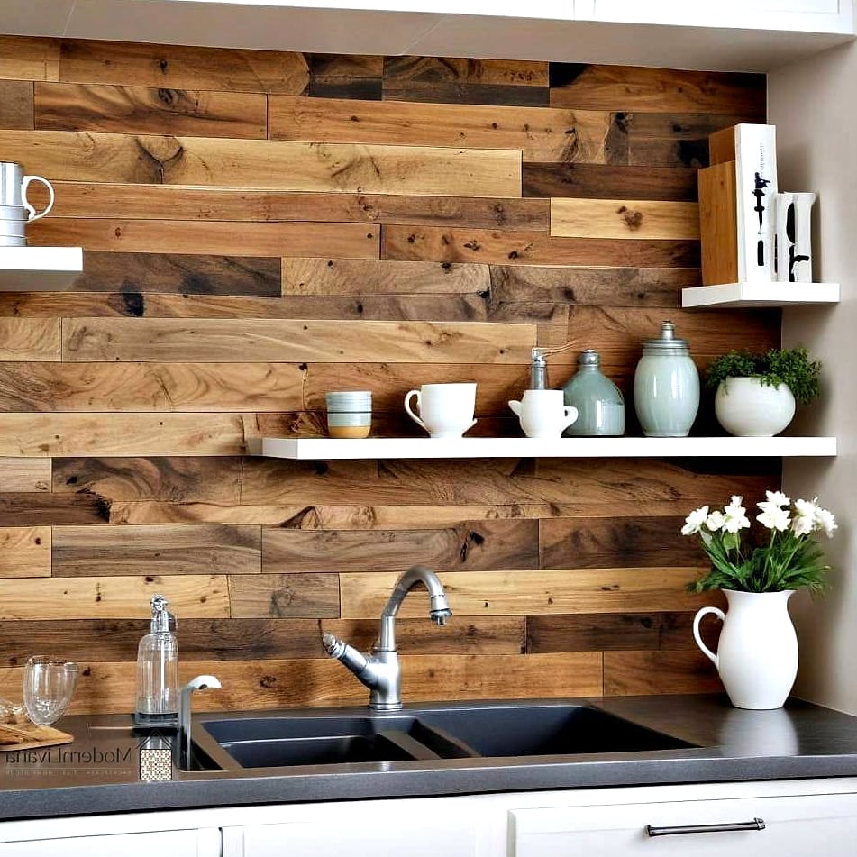 Wood Accent Backsplash Details