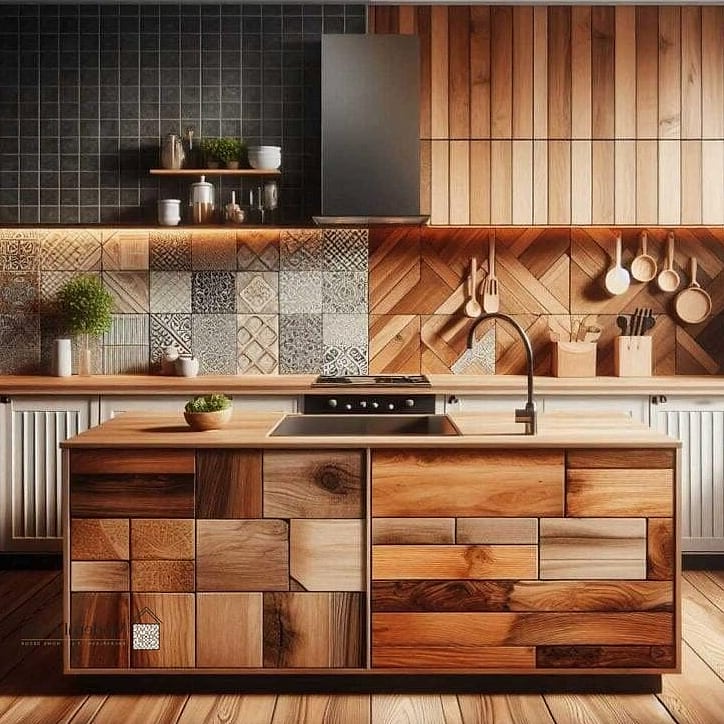 20 Kitchen Backsplash Ideas That Will Transform Your Space 19 Wood-Look Tile Backsplash for Warmth