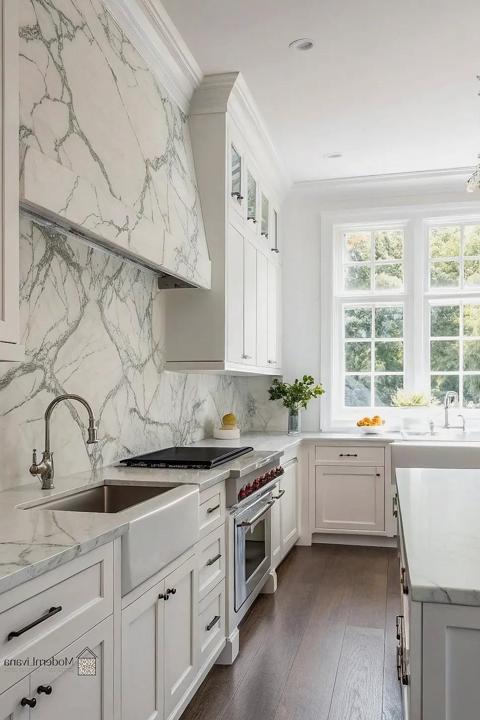Add a Marble-Look Backsplash