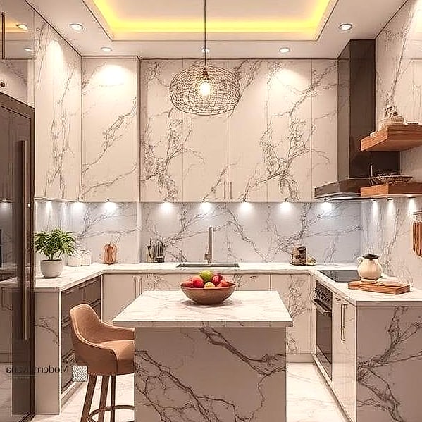 Add a Marble-Look Peel-and-Stick Backsplash
