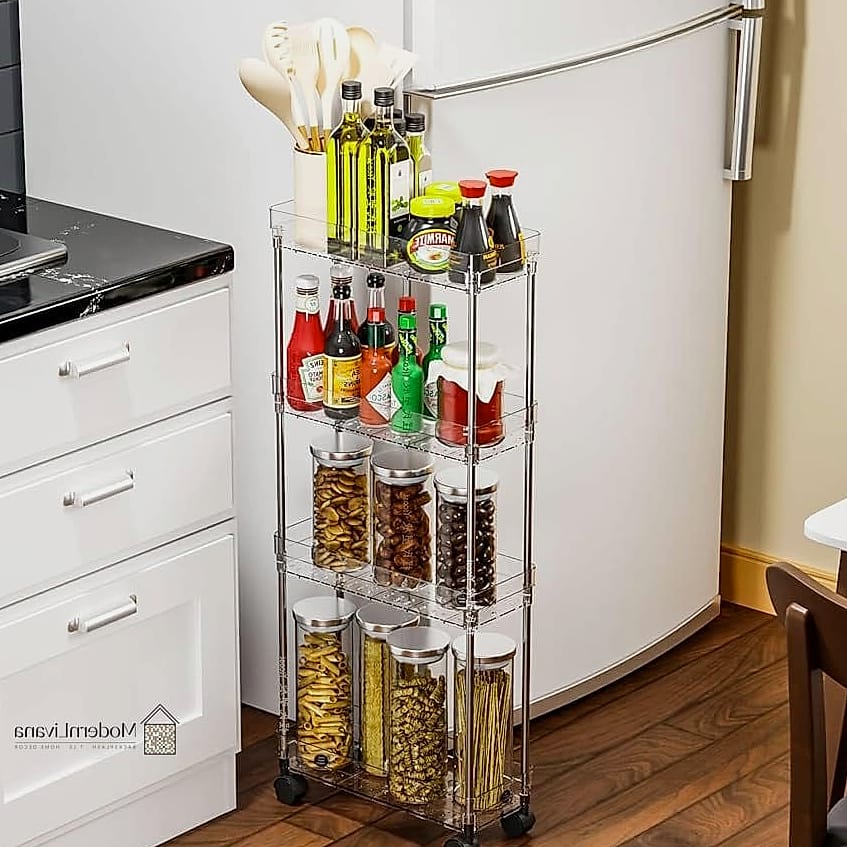 Add a Skinny Rolling Cart as an Island Substitute