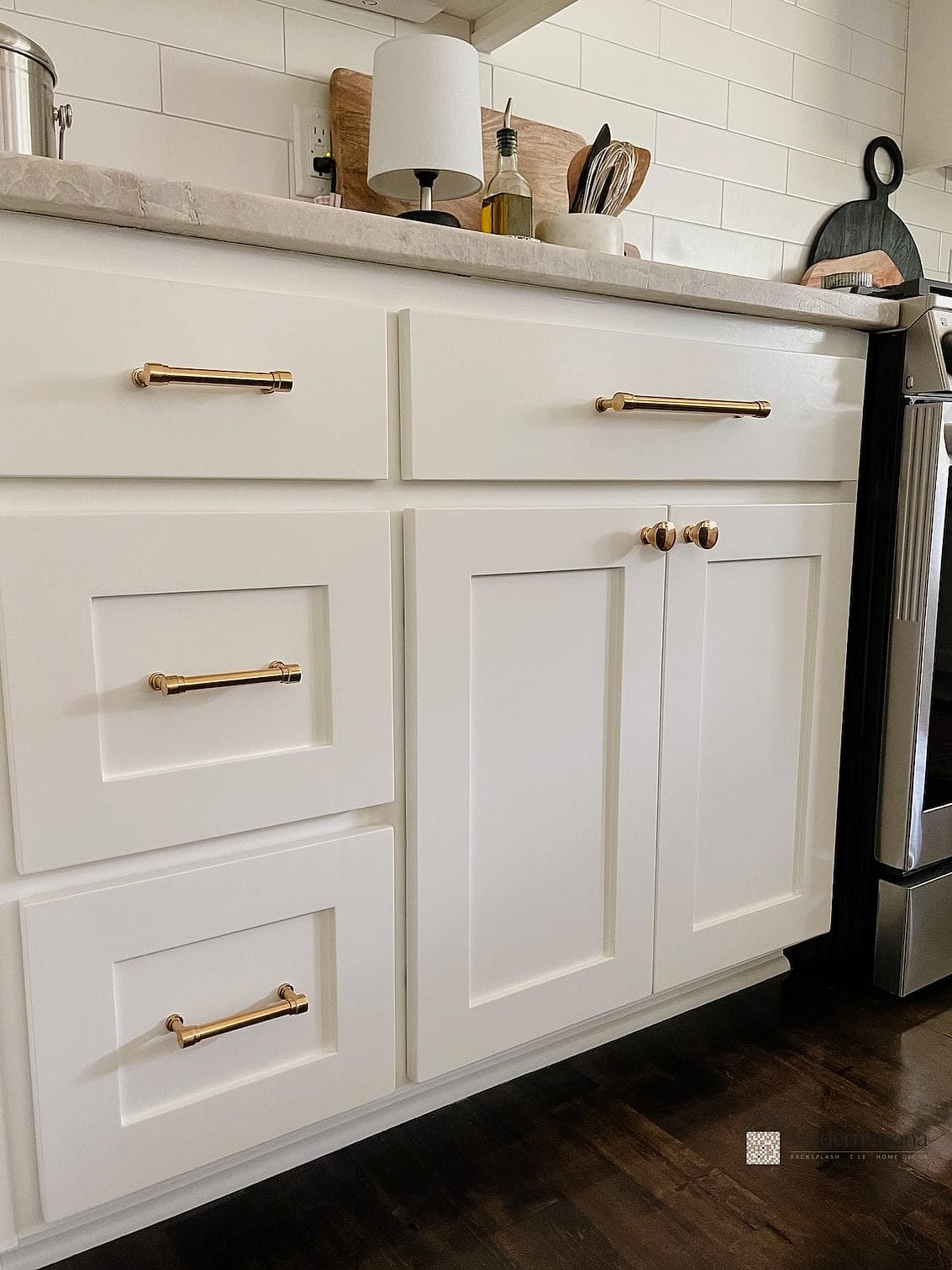 28 Hardware for White Cabinets Ideas That Will Change How You See Your Home 7 Antique Brass for a Vintage Feel