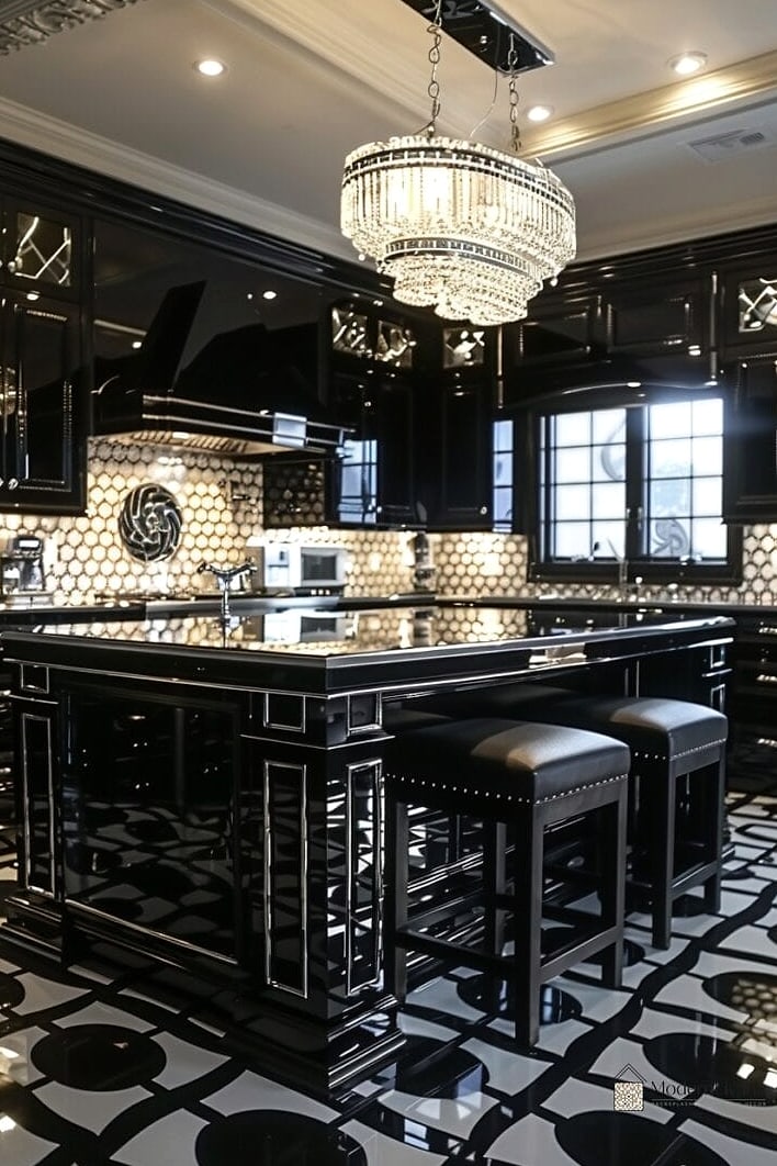 Art Deco Inspired Black and White Details