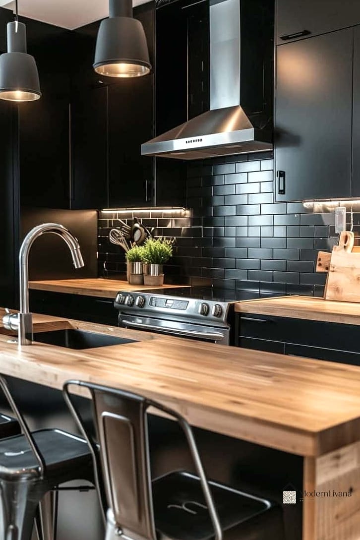 Balance It with Butcher Block Counters
