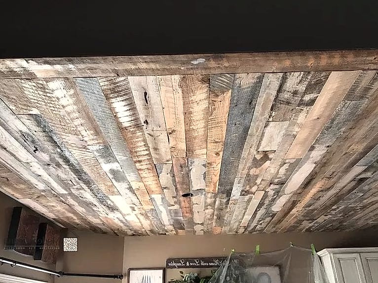 Barn Wood Ceiling Accent