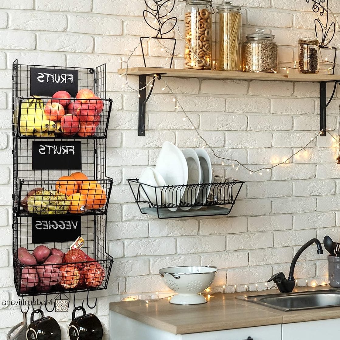 Baskets and Bins for Open Shelf Organization