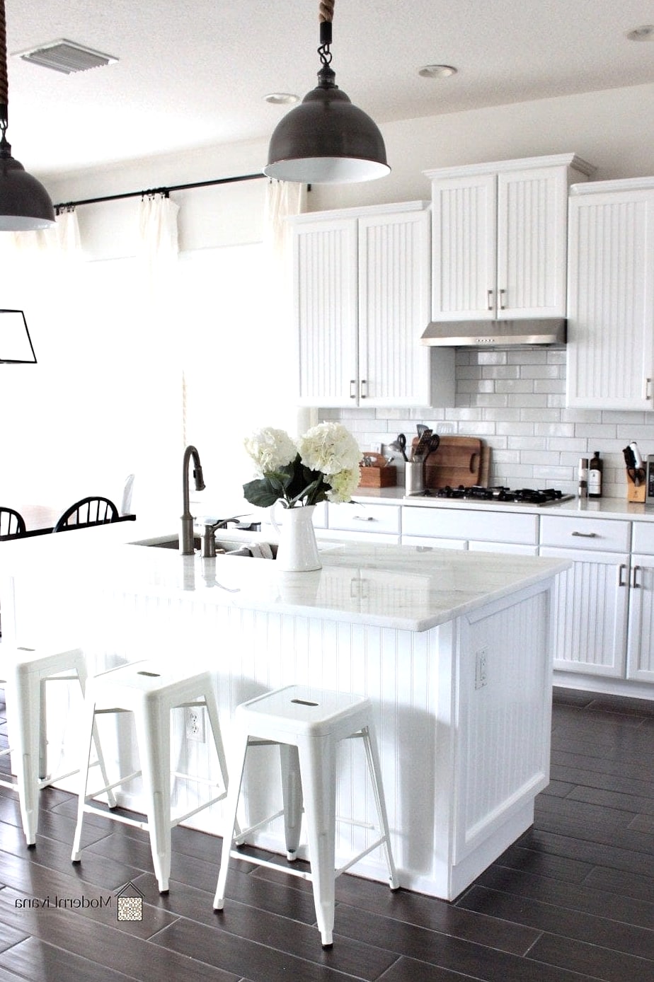 Beadboard Kitchen Island