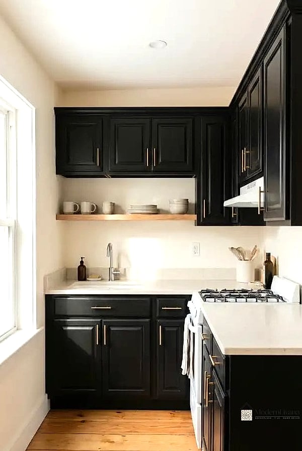 27 Black Cabinets Ideas Trending on Pinterest This Year 18 Black Cabinets in a Small Kitchen