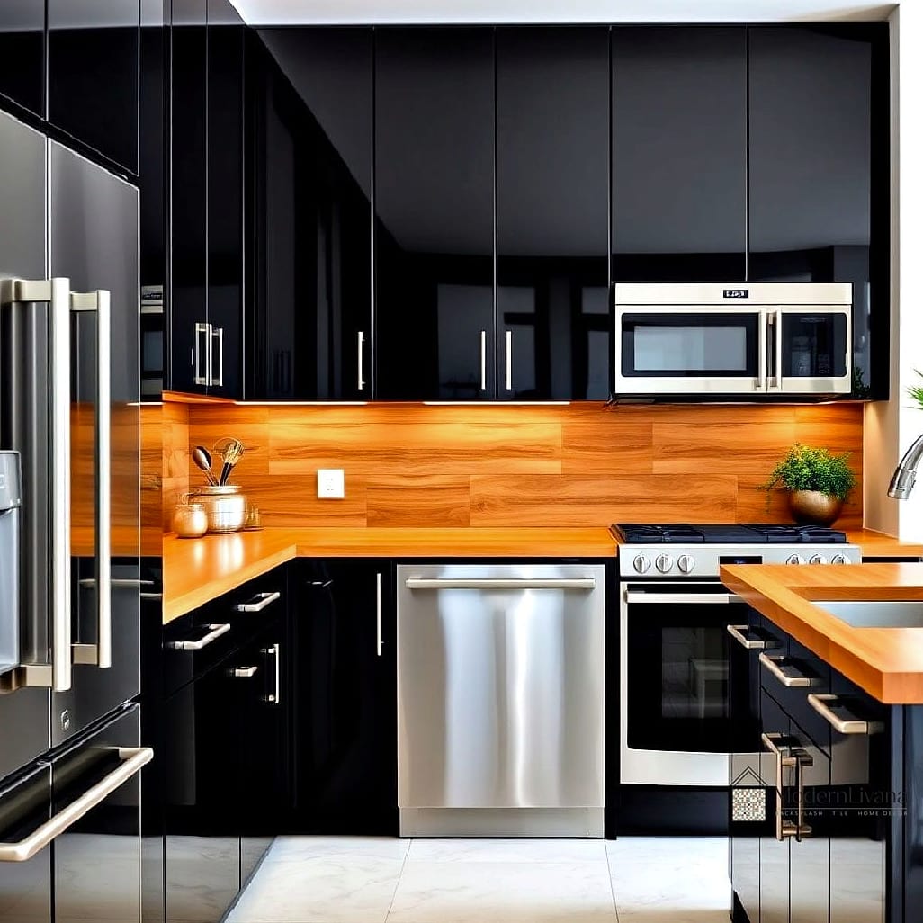 Black Cabinets with Black Countertops
