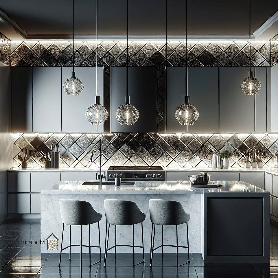 Black Diamond Pattern Tile