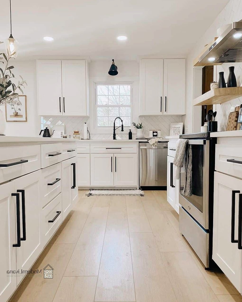 24 White Kitchen Ideas That Are Stylish and Practical 10 Black Fixtures for Contrast