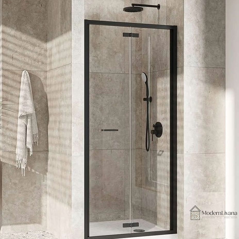 Black Framed Glass Shower Enclosure