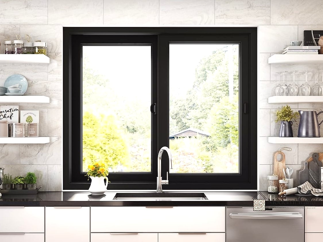 21 Kitchen Window Ideas Worth Stealing From Interior Designers 10 Black-Framed Windows for Contrast