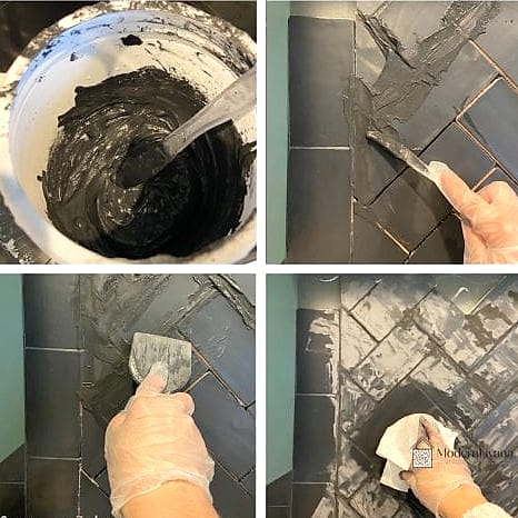 30 Black Kitchen Ideas You'll Want to Save Right Now 16 Black Grout Throughout