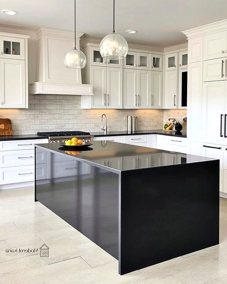 27 Kitchen Island Ideas That Designers Keep Coming Back To 23 Black Island as an Anchor Piece