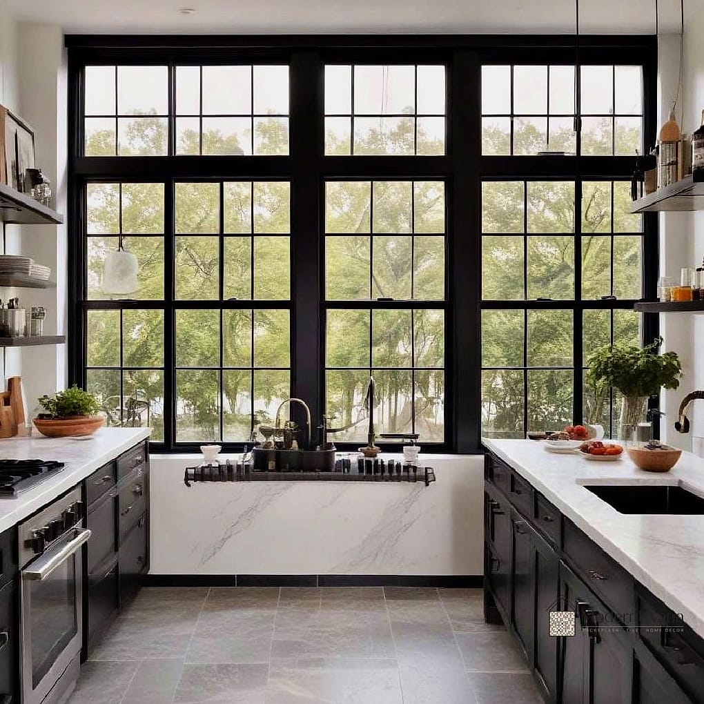 Black Kitchen Window Frames