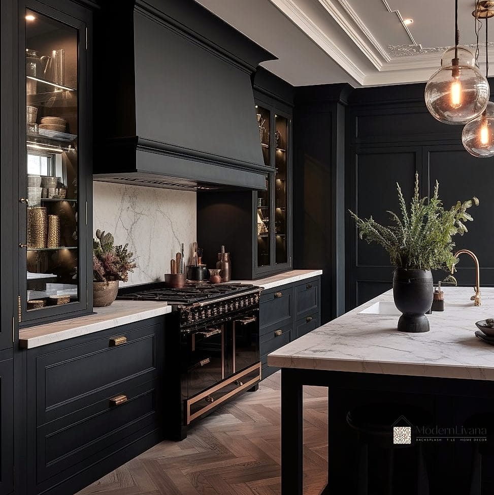 30 Black Kitchen Ideas You'll Want to Save Right Now 30 Black Kitchen Cabinet Interiors