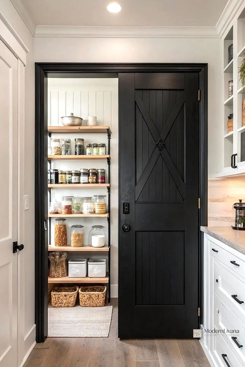 Black Pantry Door
