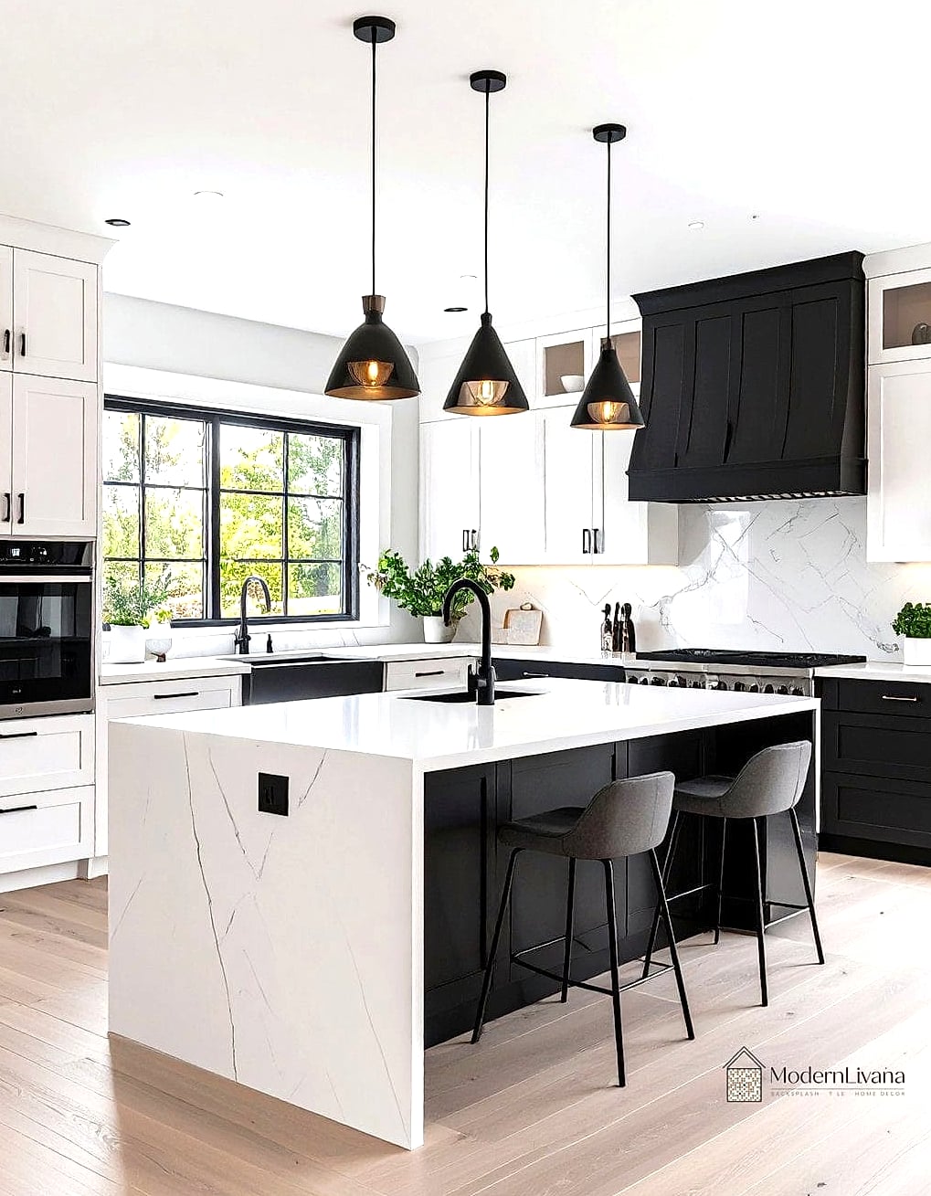 25 Kitchen Peninsula Ideas Stylish Functional Peninsula Ideas Perfect for Any Budget 14 Black Peninsula Cabinets with White Counters