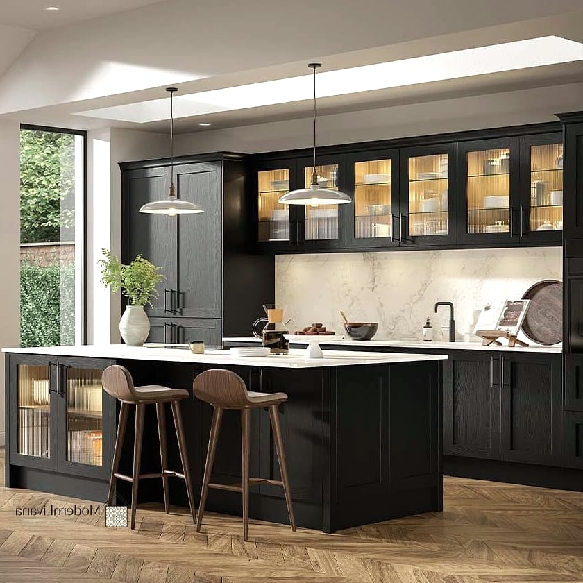 25 Shaker Kitchen Ideas for Every Home Style and Budget 5 Black Shaker Cabinets