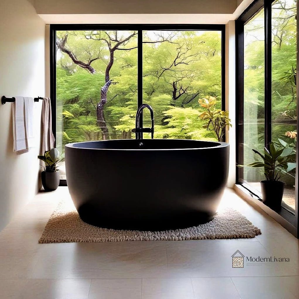 Black Soaking Tub