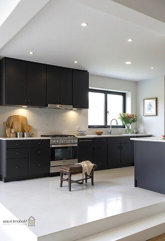 Black Trim and Baseboards
