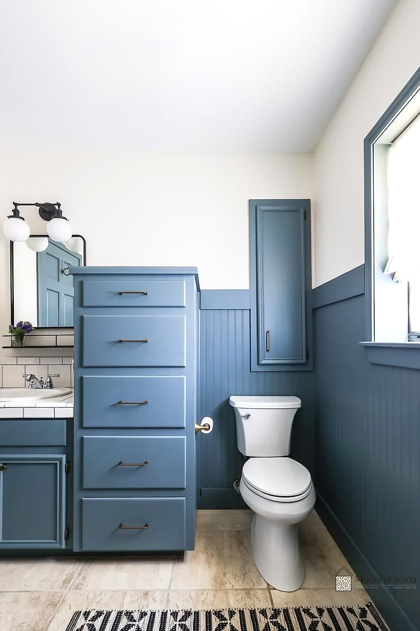 Blue Beadboard Wainscoting
