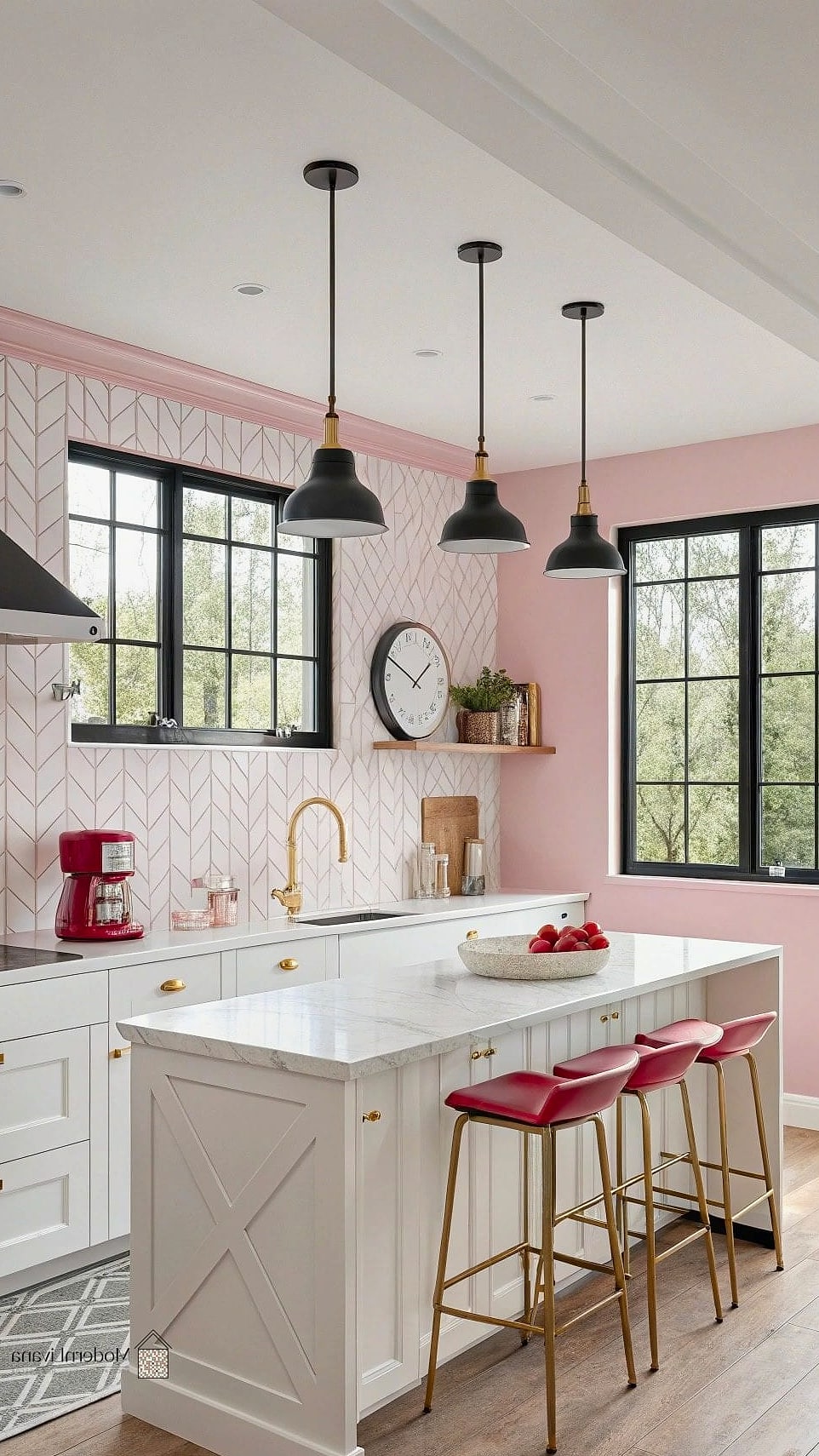 24 Pink Kitchen Ideas to Inspire Your Next Renovation 11 Blush Pink Kitchen Walls